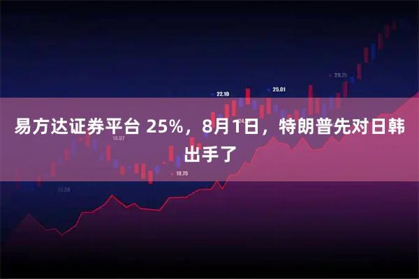 易方达证券平台 25%，8月1日，特朗普先对日韩出手了